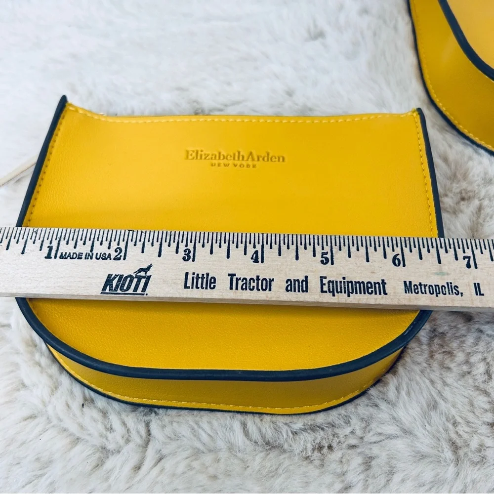 NWOT Elizabeth Arden Mustard Cosmetic Bag Duo‎